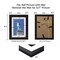 5x7 Picture Frame Black Wood Pattern Set of 4 with Tempered Glass,Display Pictures 4x6 with Mat or 5x7 Without Mat, Horizontal and Vertical Formats for Wall and Table Mounting